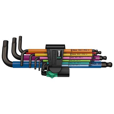 Wera - 950/9 Hex-Plus Multicolour 1 SB L-key set, metric, BlackLaser, 9 pieces - #073593